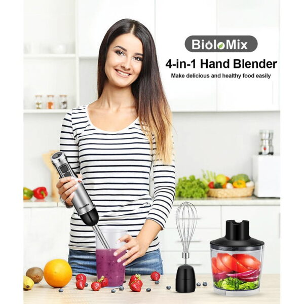 1 BioloMix BHB1200 4 in 1 1200W Handheld Blender 520858 2