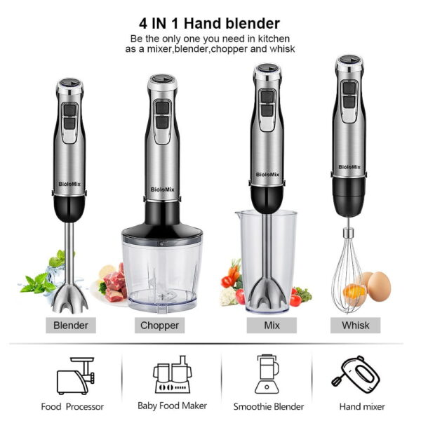 1 BioloMix BHB1200 4 in 1 1200W Handheld Blender 520858 4
