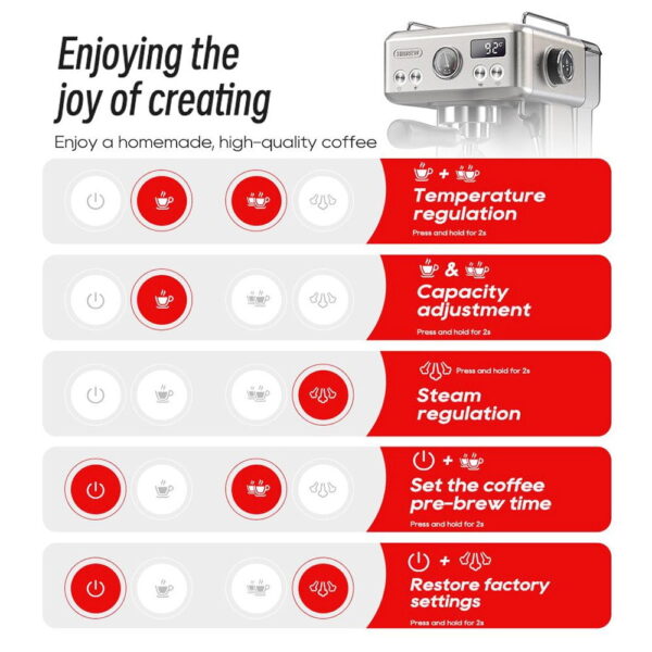 1 HiBREW H10A Semi Automatic Espresso Coffee Machine 521189 3