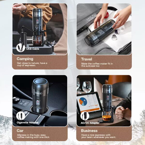 1 HiBREW H4A 80W Portable Car Coffee Machine with Stand 518035 2 1
