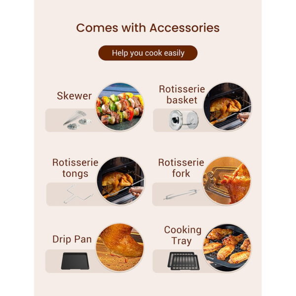 1 Proscenic T31 1700W Air Fryer Oven 520804 5