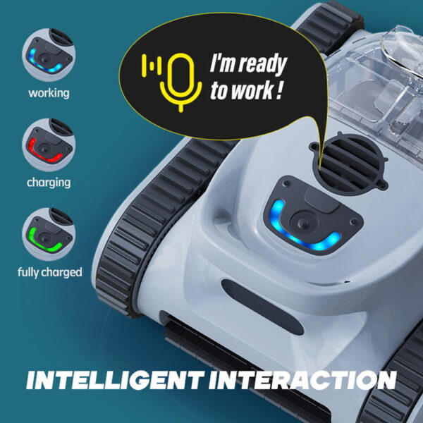 1 Seauto Crab Cordless Robotic Pool Vacuum Grey EU Plug 524166 9
