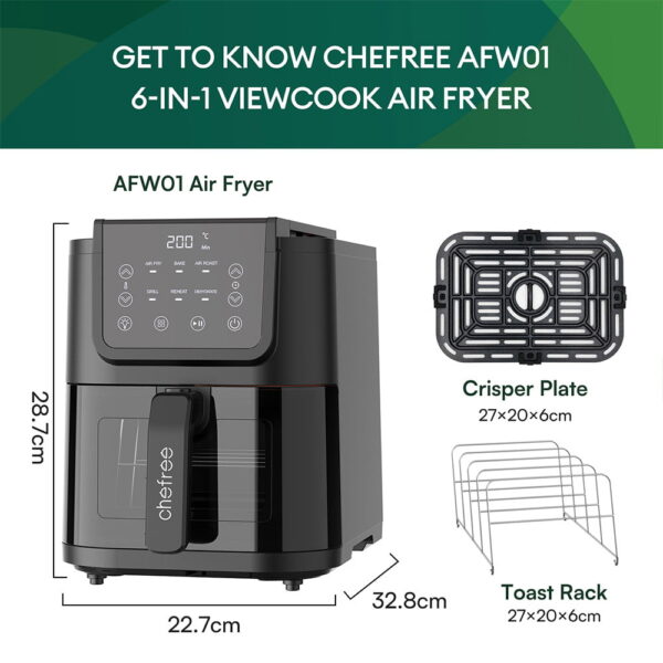 1 chefree afw01 6 in 1 air fryer toaster 737415 1704365340919
