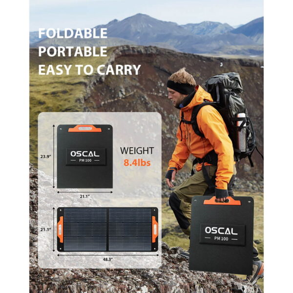 1 Blackview Oscal PM100 100W Foldable Solar Panel 525642 2