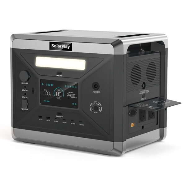 1 SolarPlay Q2501 2160Wh 2400W Portable Power Station EU Plug 524871 0