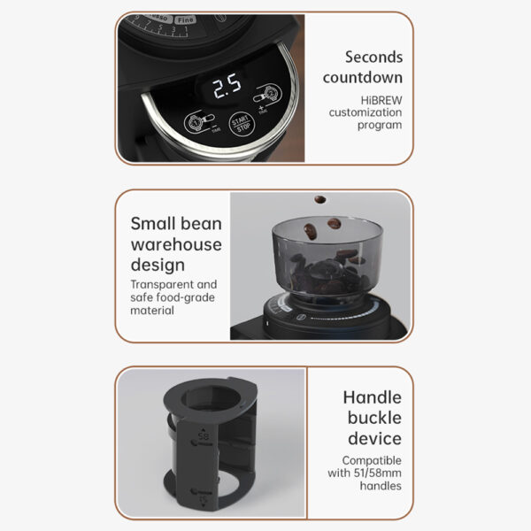 1 HiBREW G3A Coffee Grinder Black EU Plug 523845 5