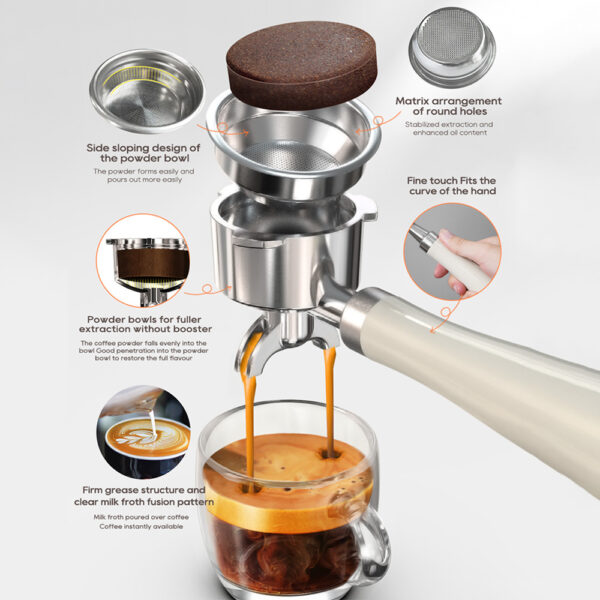 1 HiBREW H10A 19 Bar Coffee Machine Beige EU Plug 524931 6