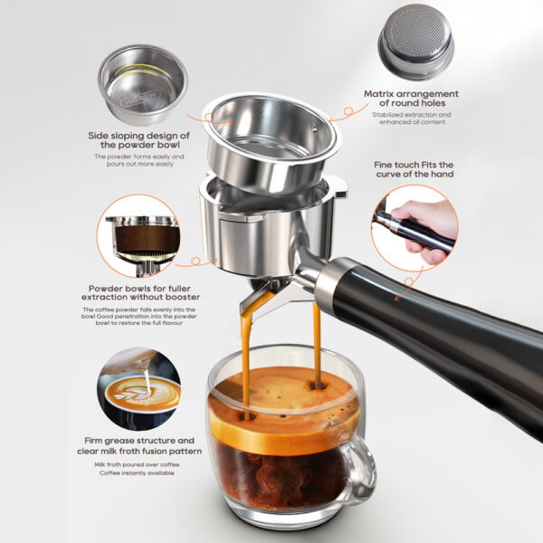 1 HiBREW H10B 20Bar Espresso Coffee Machine Silver EU Plug 524932 4