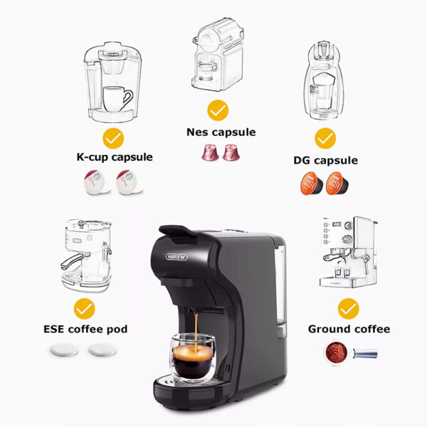 1 HiBREW H1A 1450W Espresso Coffee Machine Black 508855 1