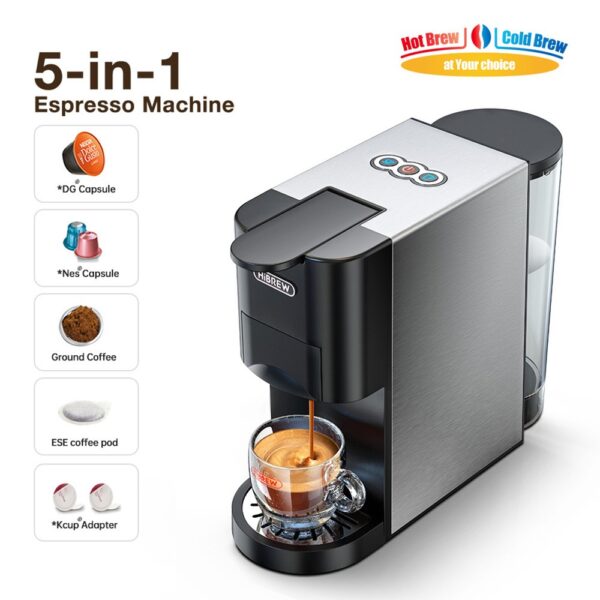 1 HiBREW H3A 5 in 1 Coffee Machine Silver 521205 1
