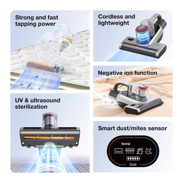 1 JIMMY BD7 Pro Cordless Double Cup Anti mite Vacuum Cleaner 522481 1