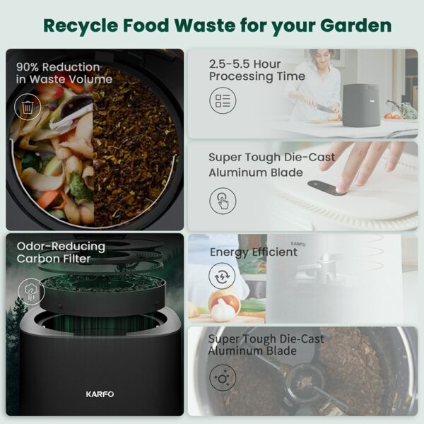 1 Karfo UF006 EC Kitchen Composter Black EU Plug 525579 3