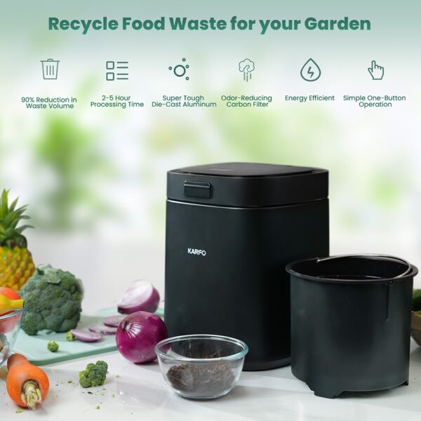 1 Karfo UF006 EC Kitchen Composter Black EU Plug 525579 4