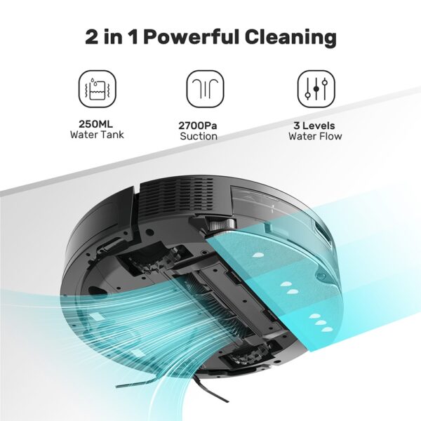 1 Verefa V60m Lite Robotic Vacuum Cleaner Black 522421 2